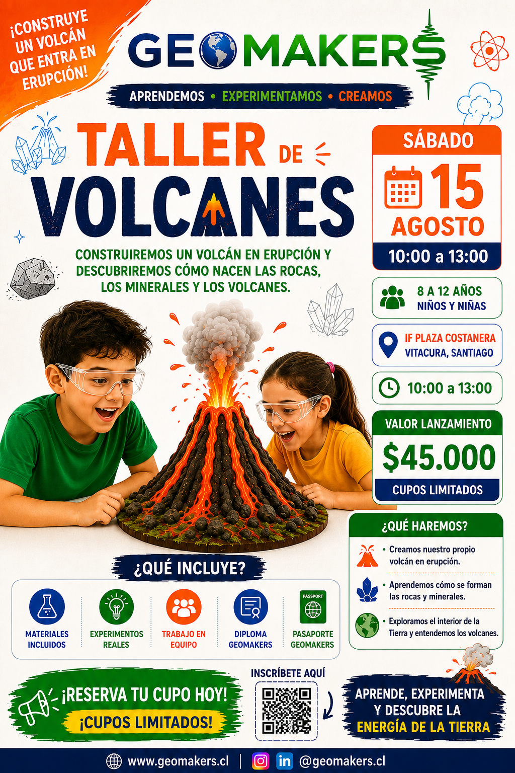 Taller de Volcanes para niños